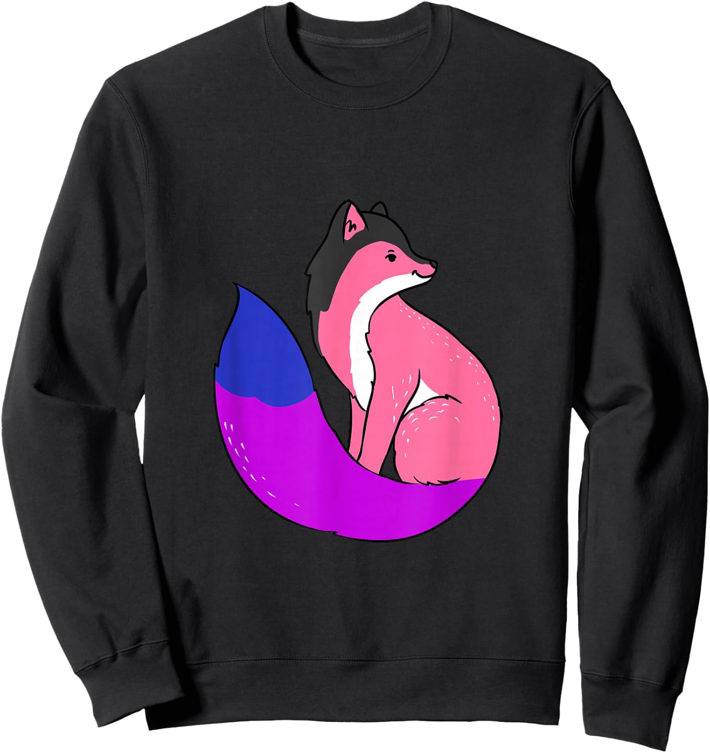 Genderfluid Pride Fox Genderfluid Sweatshirt - Sweatshirt | Black