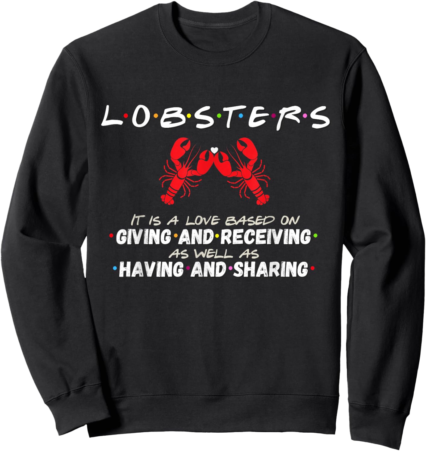 He's My Lobster - She's My Lobster | Couple's Lobsters Sweatshirt - Sweatshirt | Black