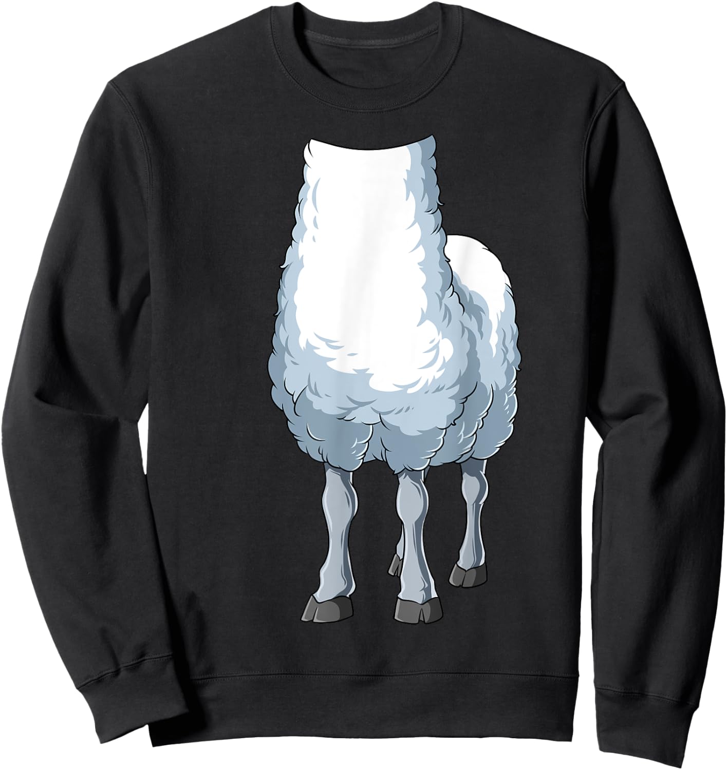 Easy Sheep Costume Sheep Body Headless Sheep Costume Sweatshirt - Sweatshirt | Black