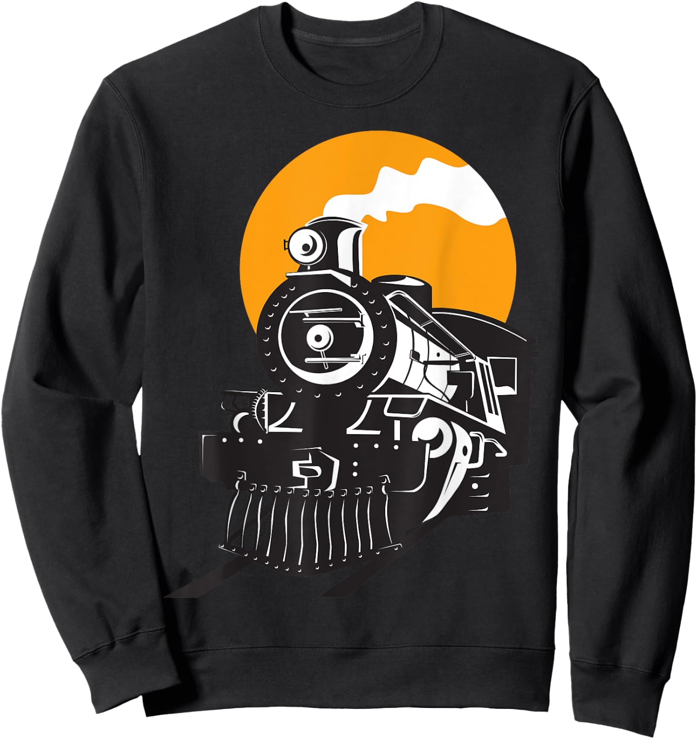 Retro Steam Train Railway Locomotive Sweatshirt - Sweatshirt | Black