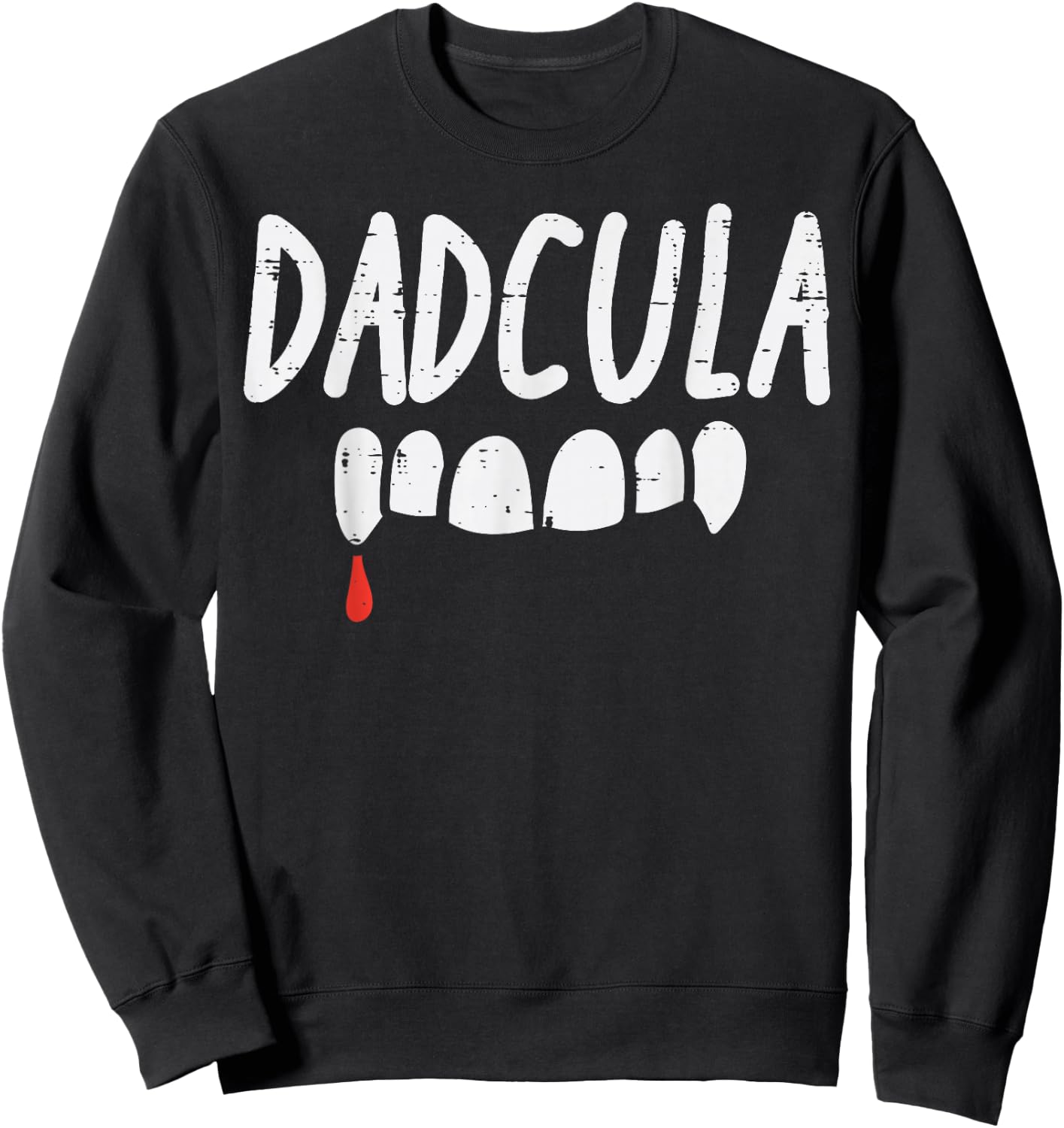 Dadcula Dad Dracula Halloween Family Matching Daddy Papa Men Sweatshirt - Sweatshirt | Black