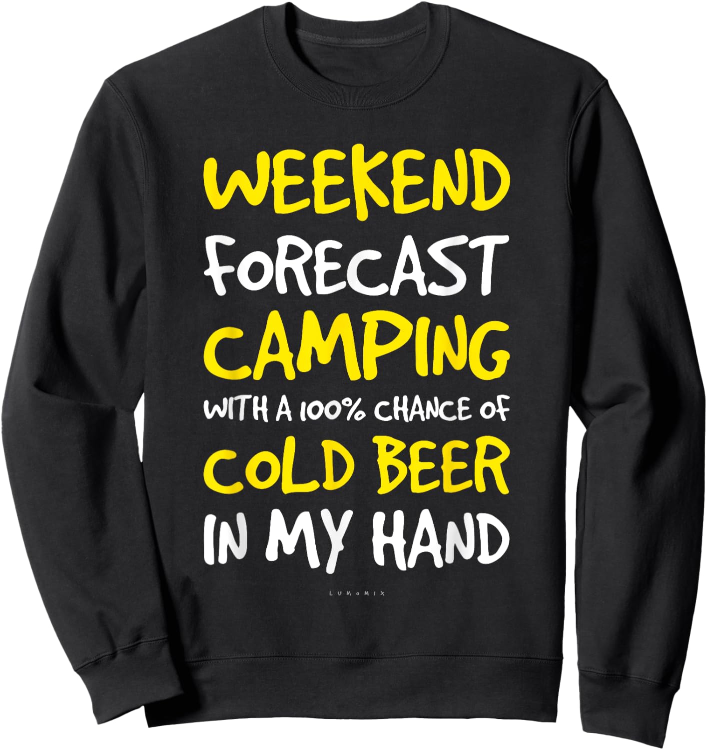 Weekend Forecast Camping Shirt. Funny Beer & Camping Sweatshirt - Sweatshirt | Black