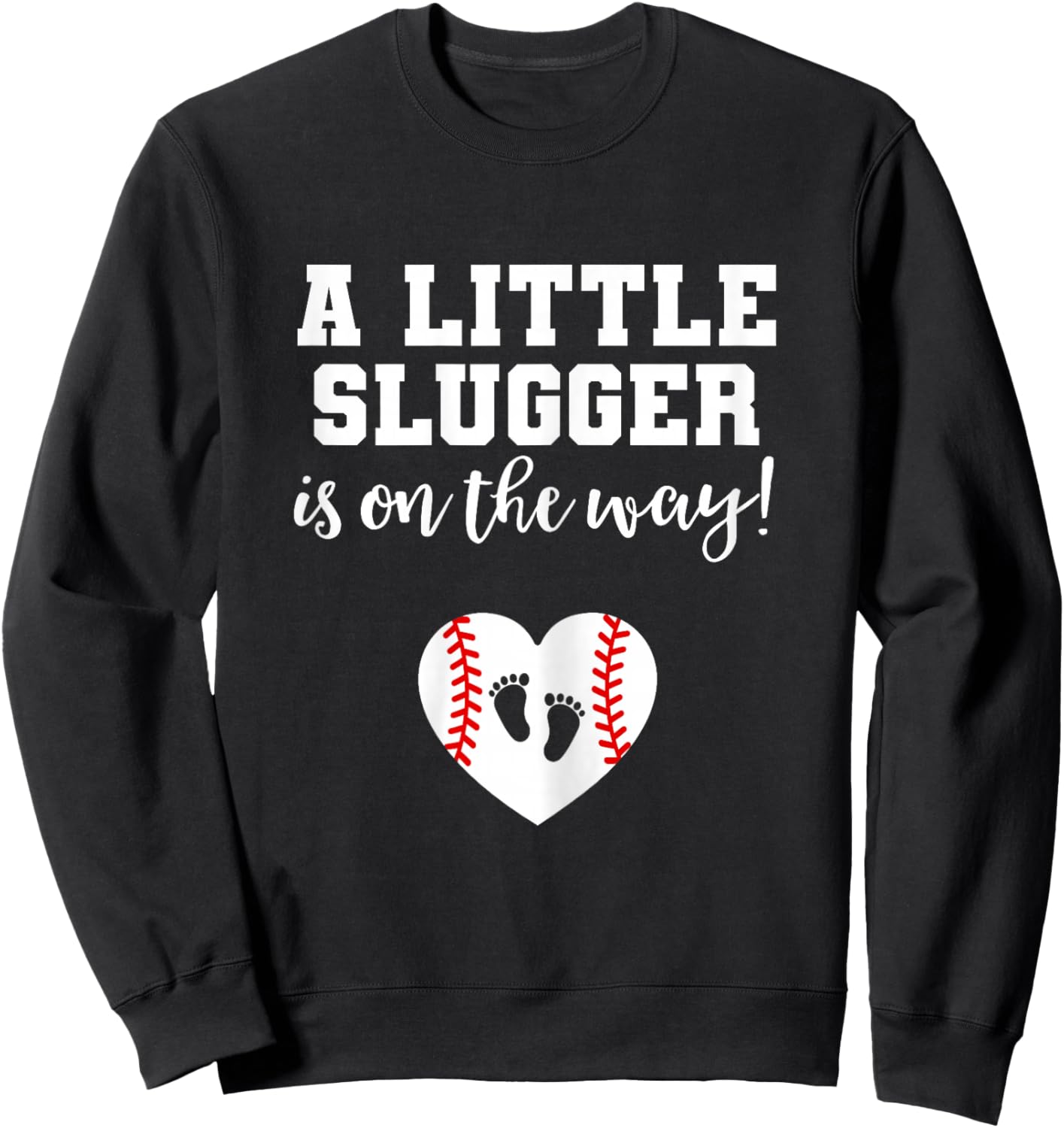 Baseball Pregnancy Announcement Shirt Spring Baby Reveal Sweatshirt - Sweatshirt | Black