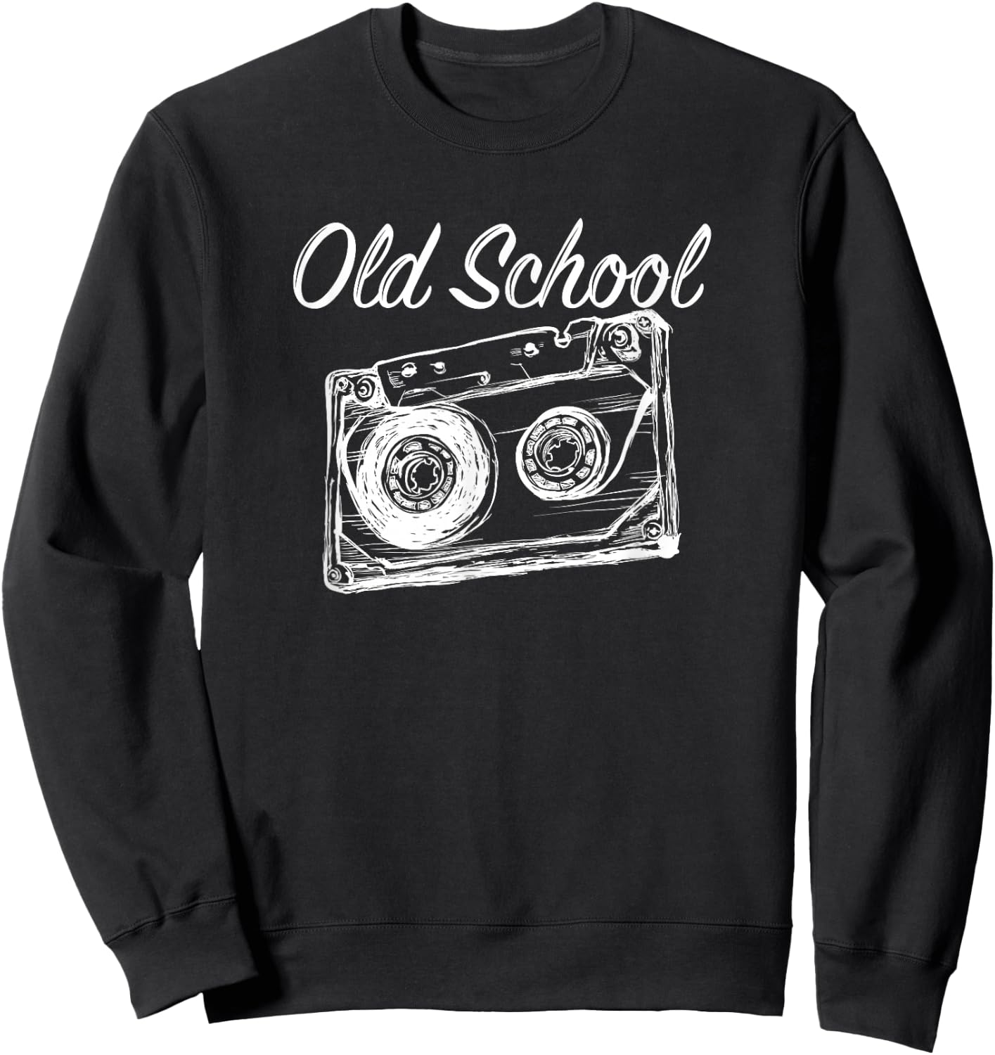 Keeping it Old School 80s 90s Retro Vintage Cassette Tape Sweatshirt - Sweatshirt | Black
