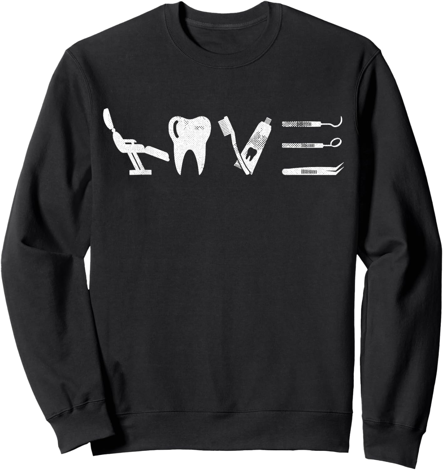 Love Halloween Costume Dentist Dental Hygienist Assistant Sweatshirt - Sweatshirt | Black