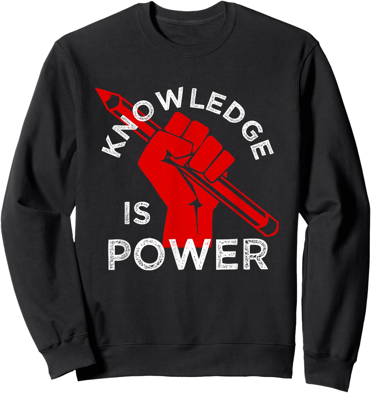 Resist | Education Resistance | Knowledge is Power Sweatshirt - Sweatshirt | Black