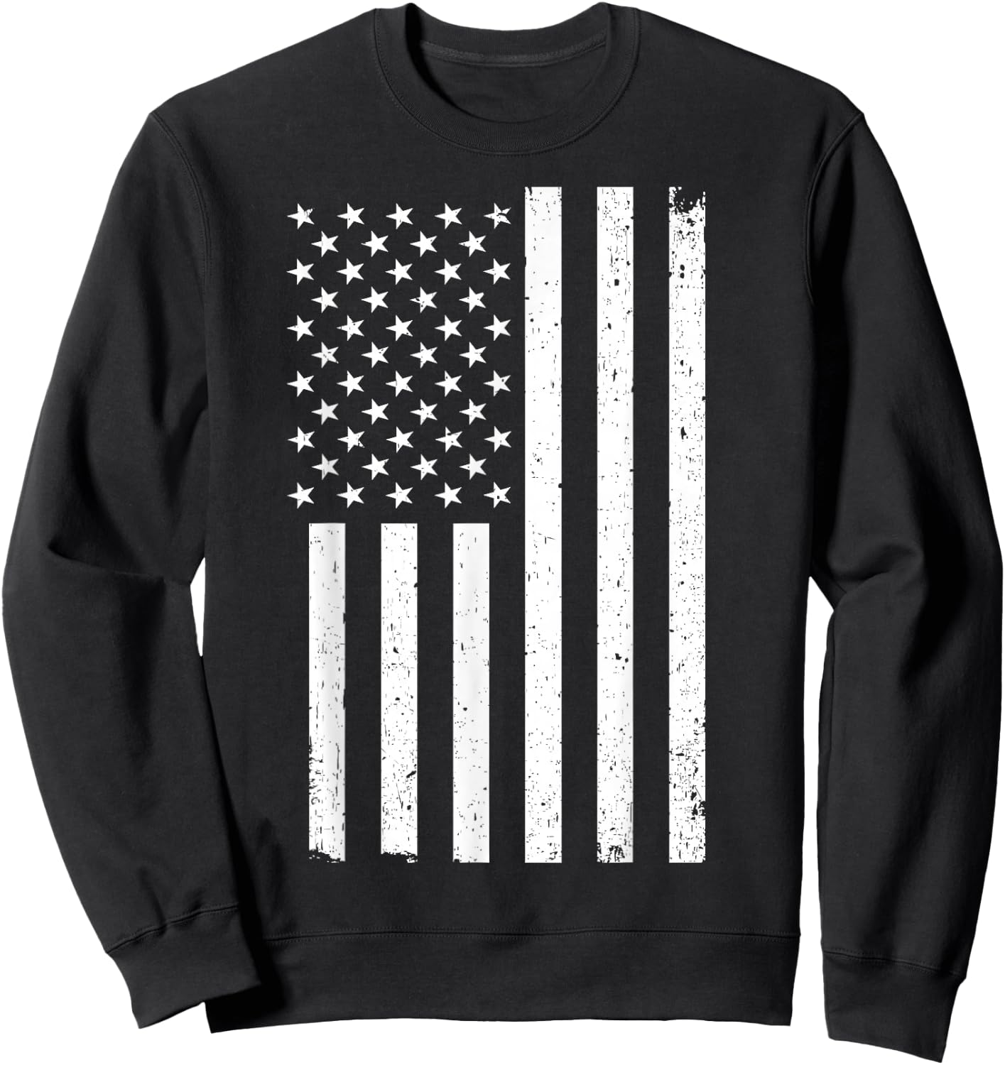 Stars & Stripes USA Flag Patriotic America: Men's & Women's Sweatshirt - Sweatshirt | Black