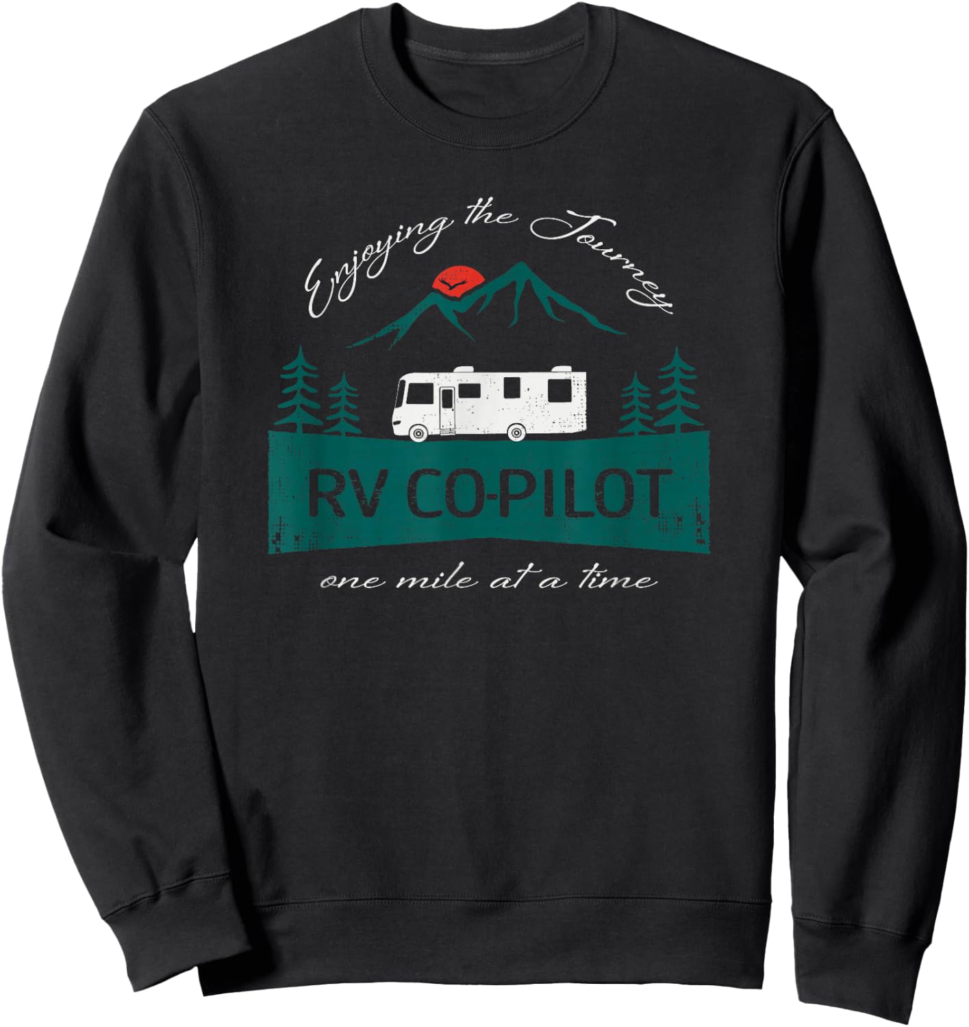 Funny RV Co-Pilot Motorhome Camping Sweatshirt - Sweatshirt | Black