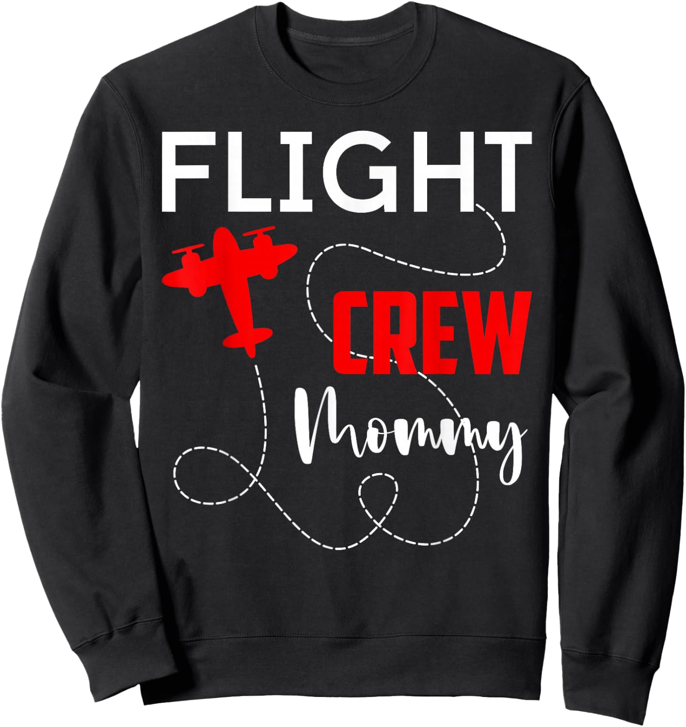 Flight Crew Mommy Birthday Squad Pilot Airplane Trip 2026 Sweatshirt - Sweatshirt | Black