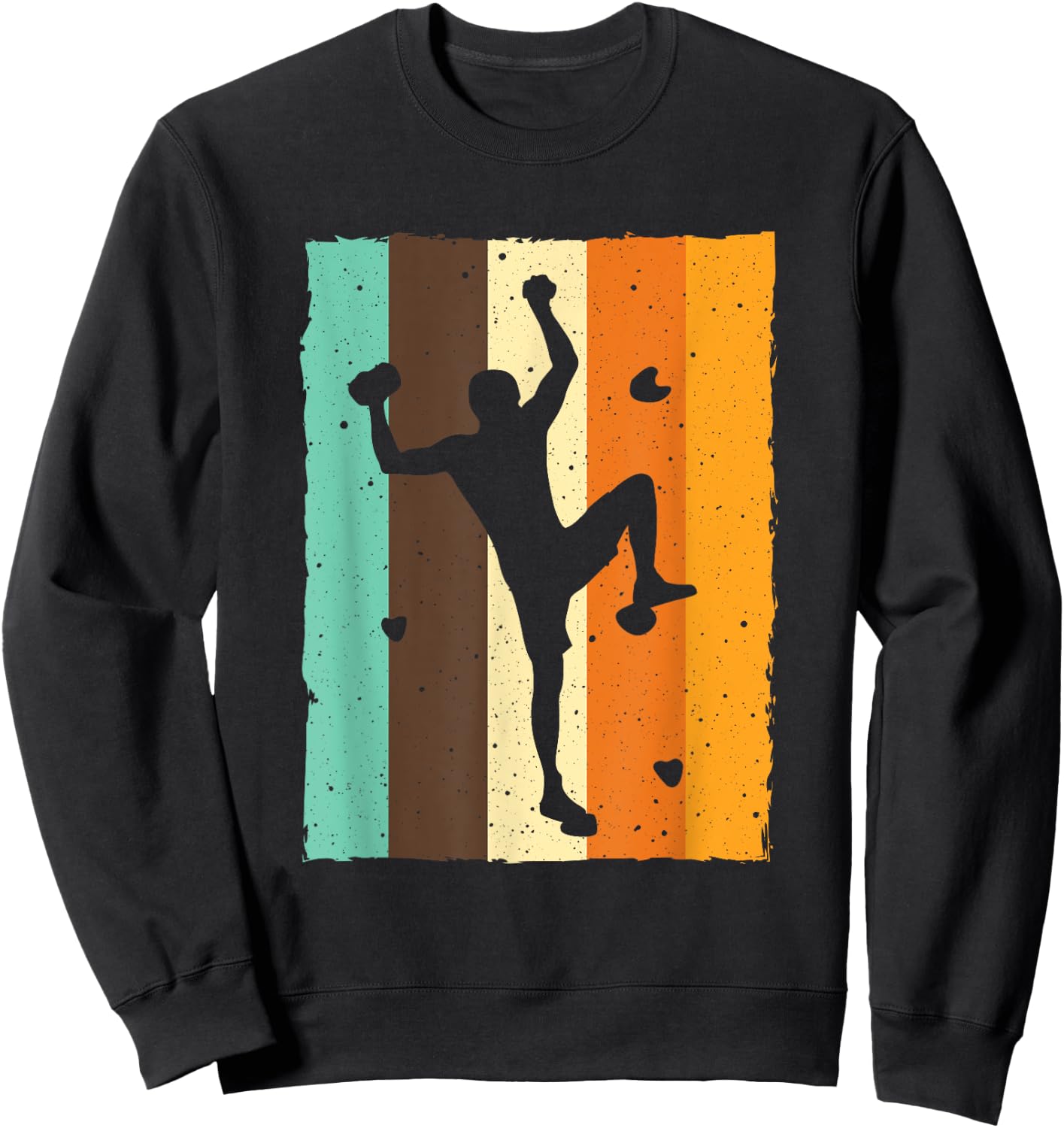 Vintage Bouldering Design Rock Climbing Women Kids Sweatshirt - Sweatshirt | Black