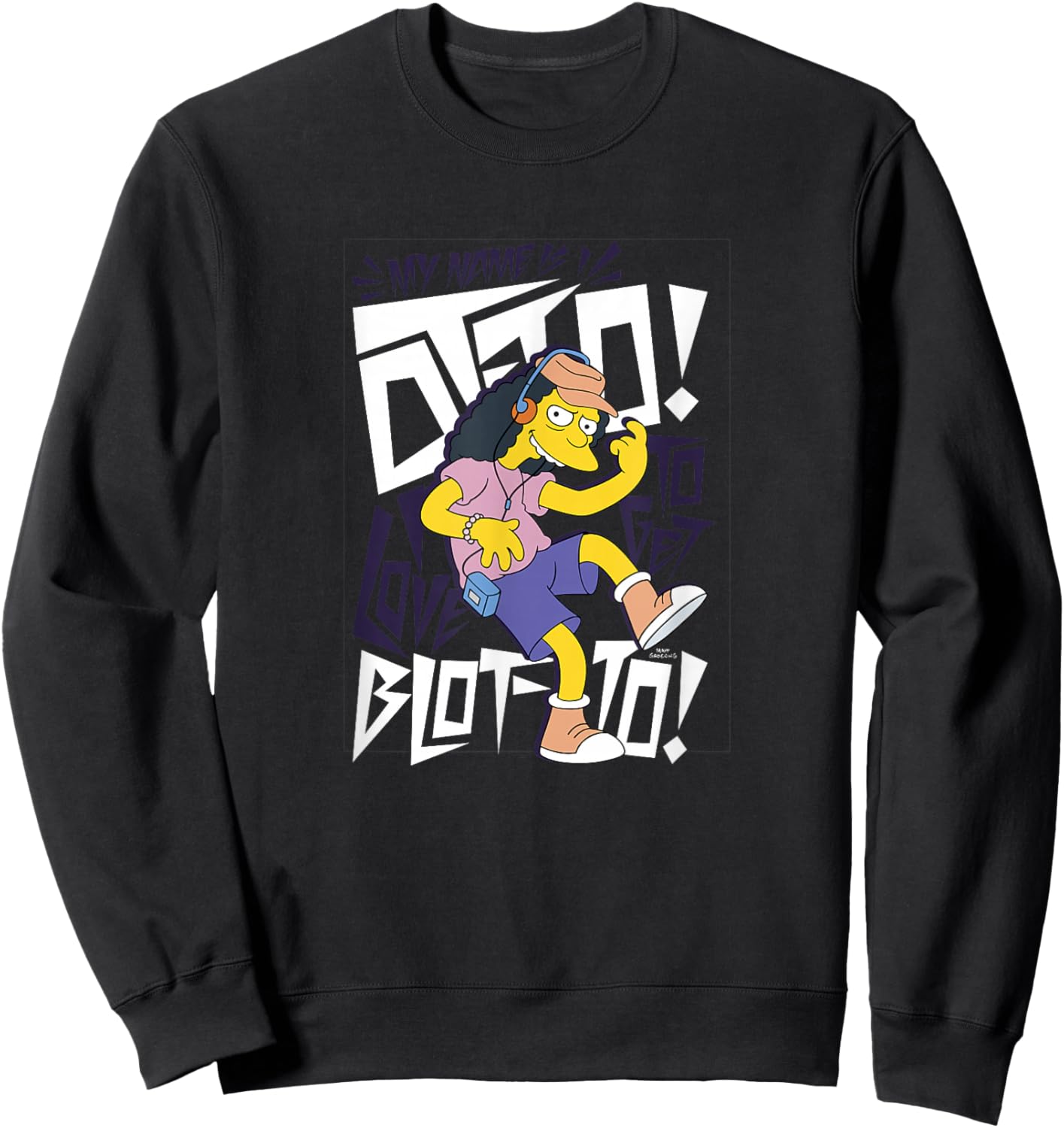 The Simpsons My Name Is Otto I Love To Get Blot-to Sweatshirt - Sweatshirt | Black