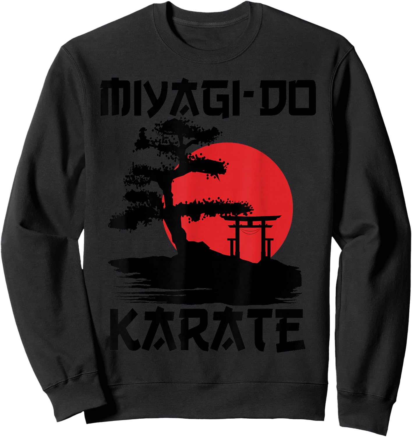 Retro Vintage Miyagi Road Karate Life Bonsai Martial Arts Sweatshirt - Sweatshirt | Black