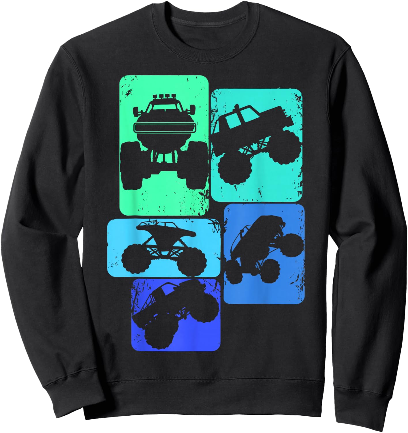 Monster Truck Boys Kids Sweatshirt - Sweatshirt | Black