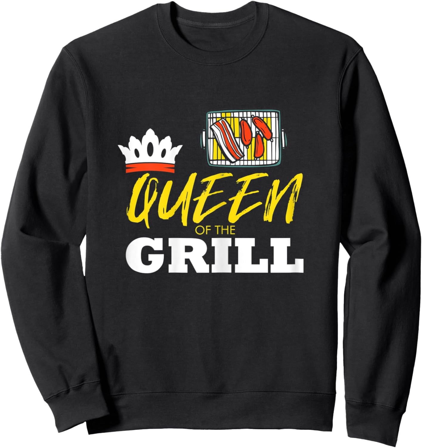 Queen Of The Grill Meat Smoker BBQ Grilling Pitmaster Sweatshirt - Sweatshirt | Black