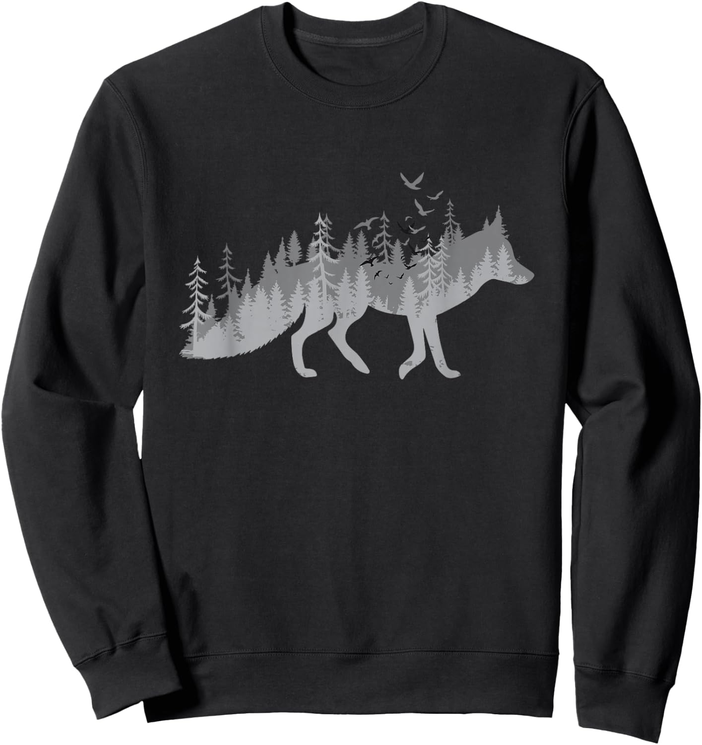 Nature Fox Forest - Zookeeper Wildlife Animal Lover Small Sweatshirt - Sweatshirt | Black