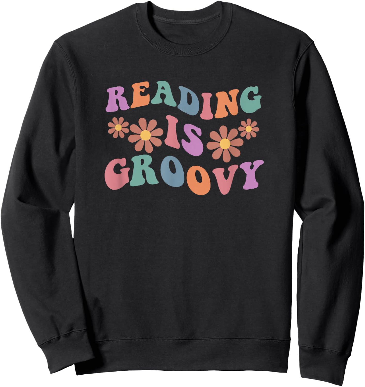 Reading is groovy Sweatshirt - Sweatshirt | Black