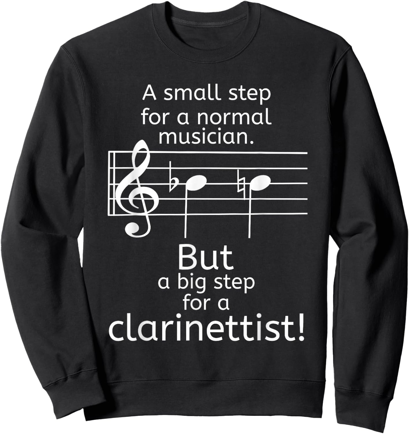 Funny Clarinet Musician Orchestra Clarinettist Design Sweatshirt - Sweatshirt | Black