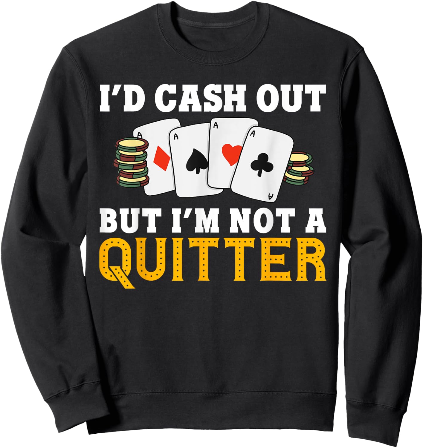 Funny Gambling Art Women Slot Machine Las Vegas Sweatshirt - Sweatshirt | Black