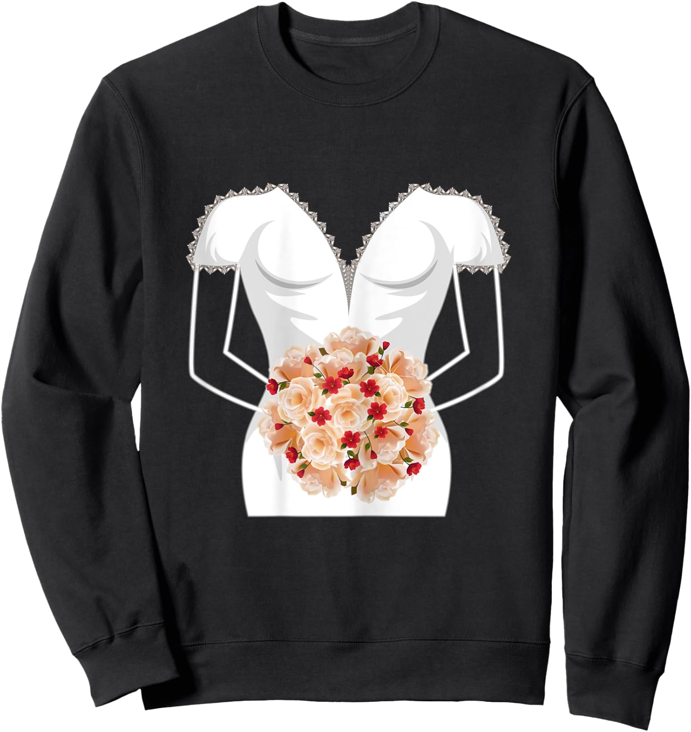 Bridal Shower Wedding Marriage Dress For Bride Sweatshirt - Sweatshirt | Black