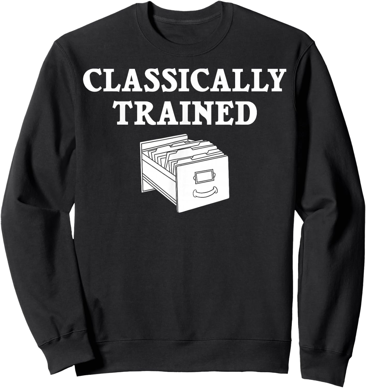 Card Catalog Library Librarian Sweatshirt - Sweatshirt | Black