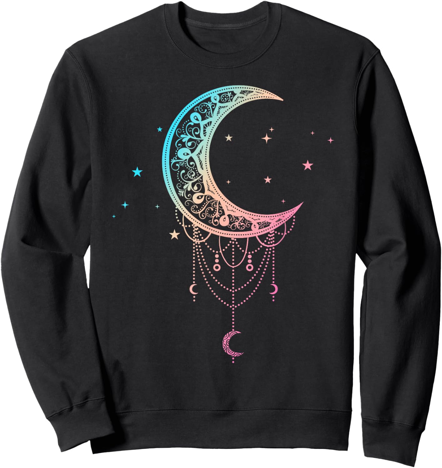 Pastel Moon Kawaii Pastel Goth Sweatshirt - Sweatshirt | Black