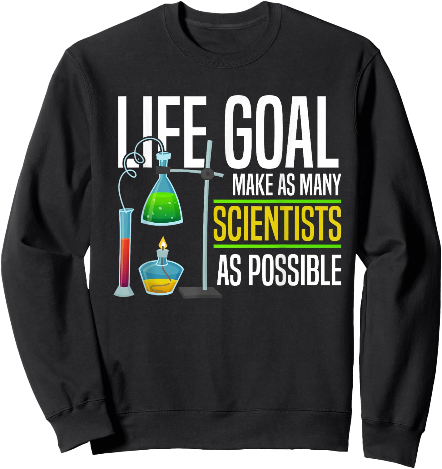 Scientist Professor Laboratory Research - Science Sweatshirt - Sweatshirt | Black