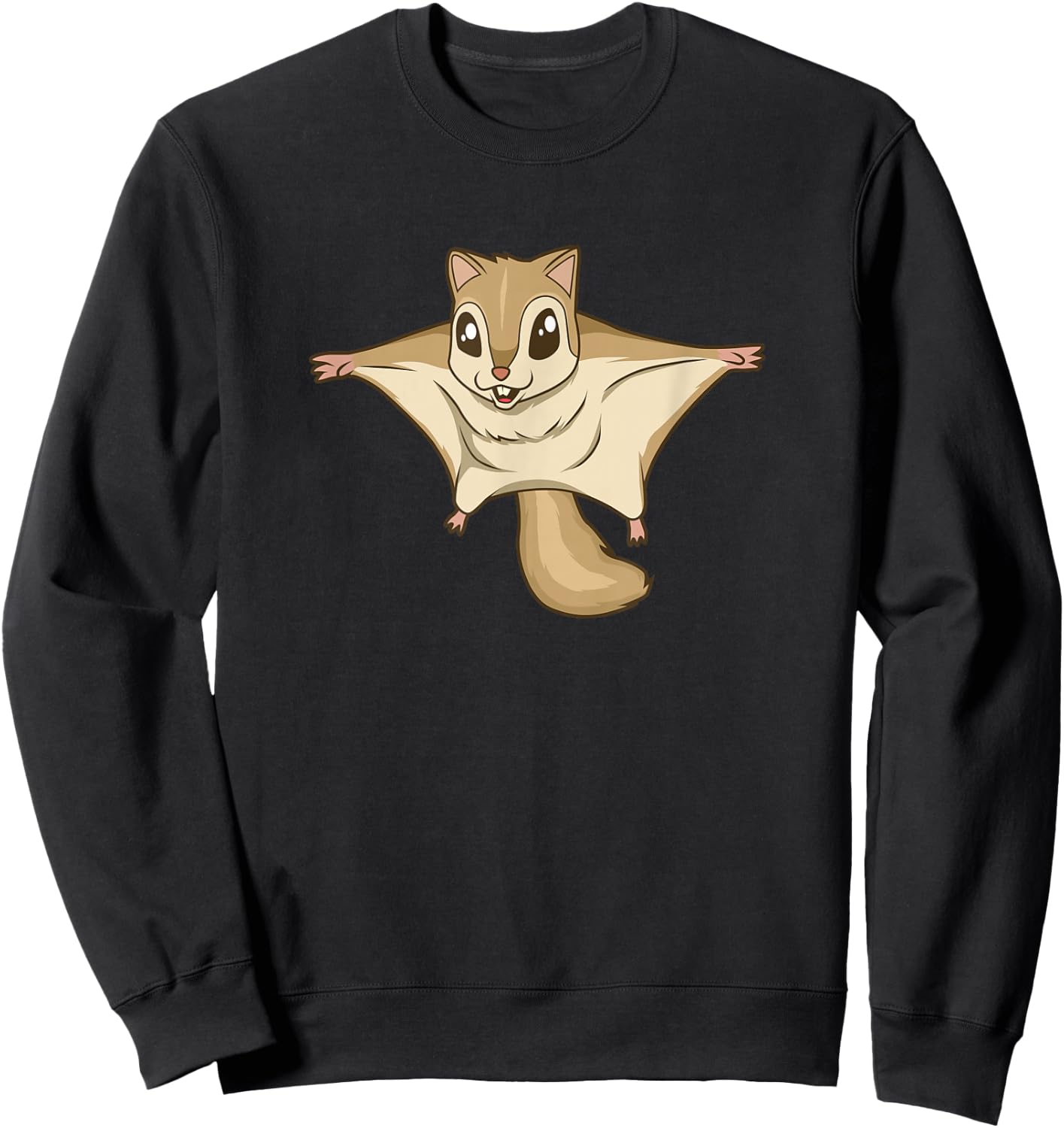 Kawaii Flying Squirrel Sweatshirt - Sweatshirt | Black