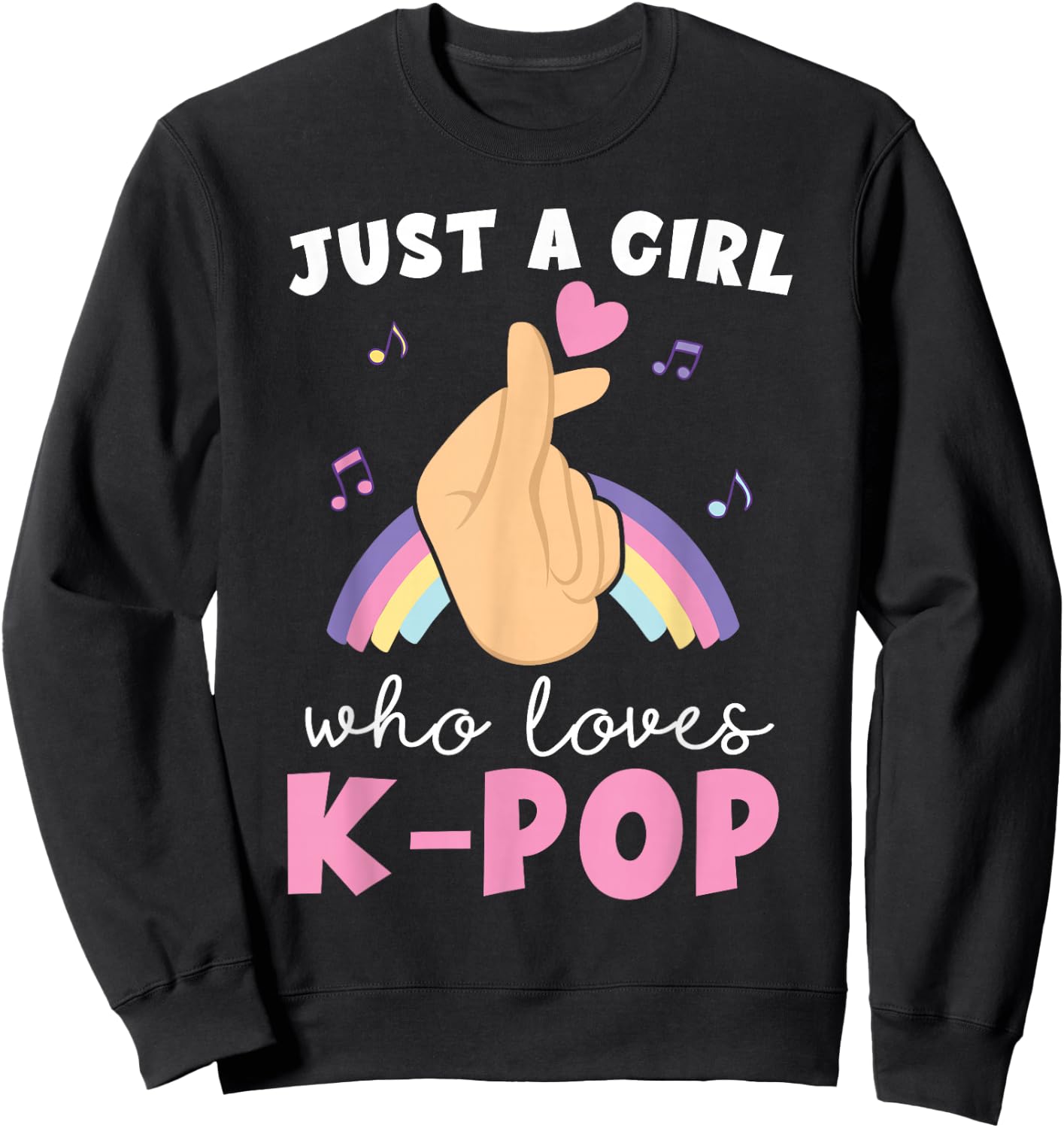 Just A Girl Who Loves K-Pop Sweatshirt - Sweatshirt | Black
