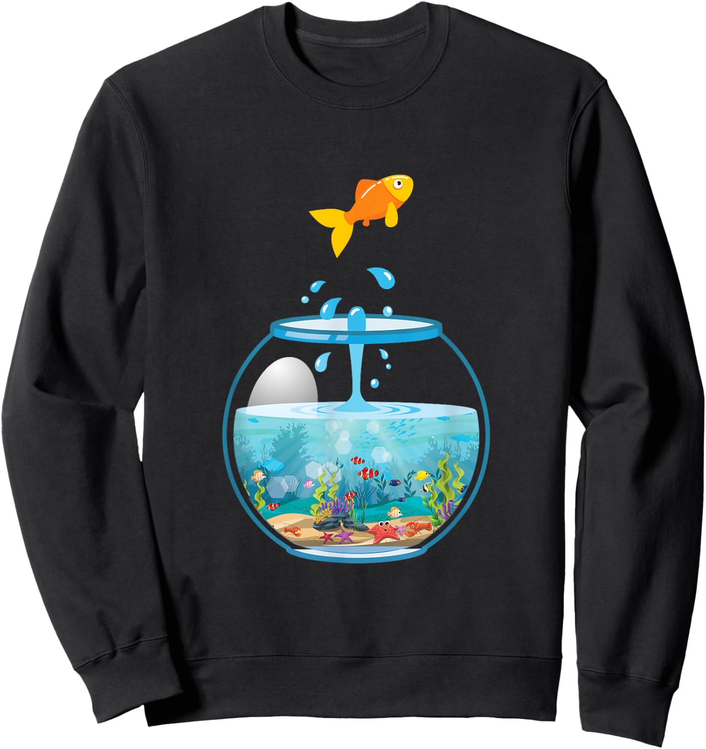 Cool Fishkeeper Aquarist Goldfish Fish Bowl Sweatshirt - Sweatshirt | Black