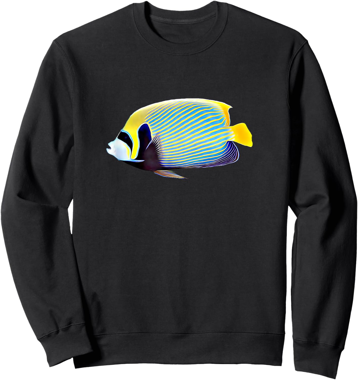 Emperor Angelfish Saltwater reef aquarium fish tank shirt Sweatshirt - Sweatshirt | Black