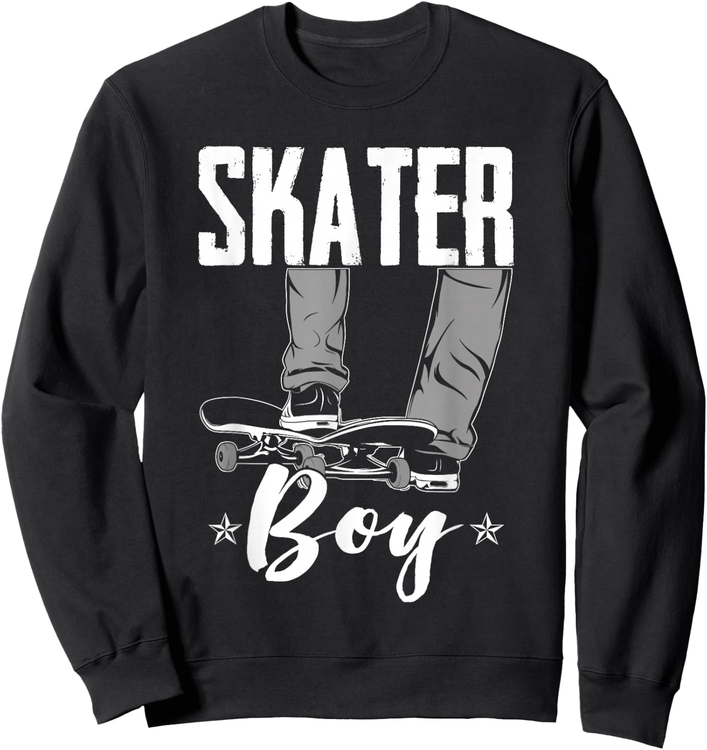 Funny Skateboard Lover Graphic for Boys and Men Skater Sweatshirt - Sweatshirt | Black