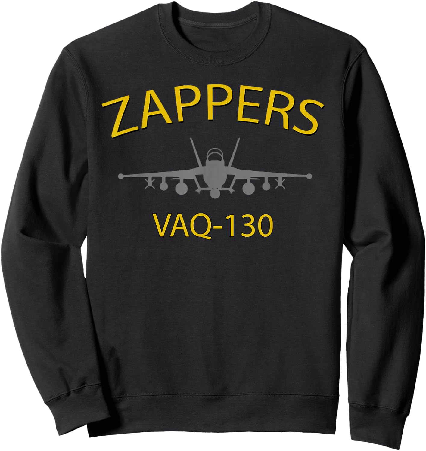 VAQ-130 "Zappers" Naval Squadron EA-18 (F-18) Jet Sweatshirt - Sweatshirt | Black
