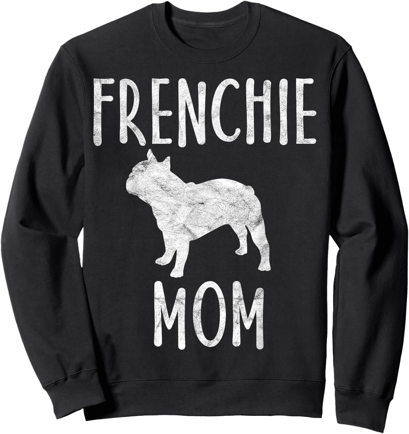 Vintage French Bulldog Mom Gift Dog Owner Frenchie Mother Men Women Girls Kids Sweatshirt - Sweatshirt | Black