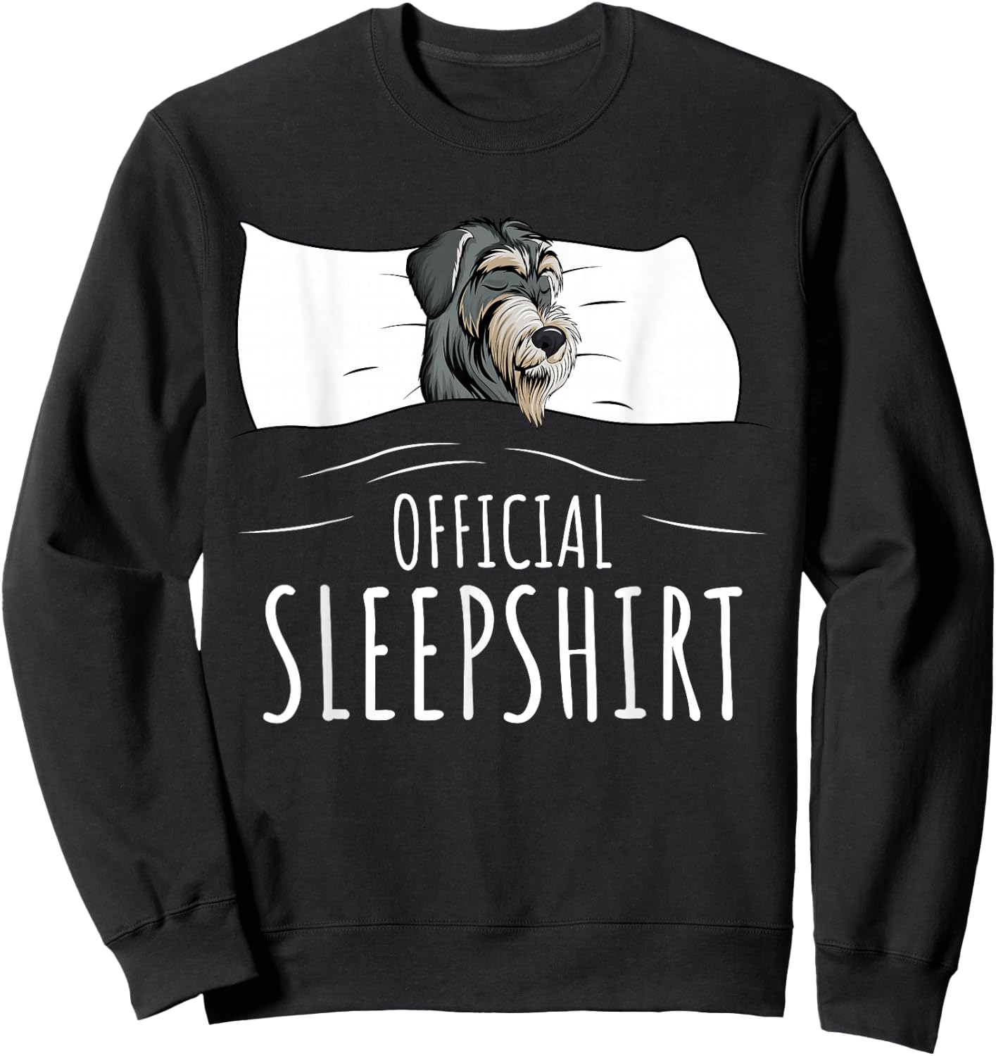 Miniature Schnauzer Pajama Official Sleepshirt Sweatshirt - Sweatshirt | Black