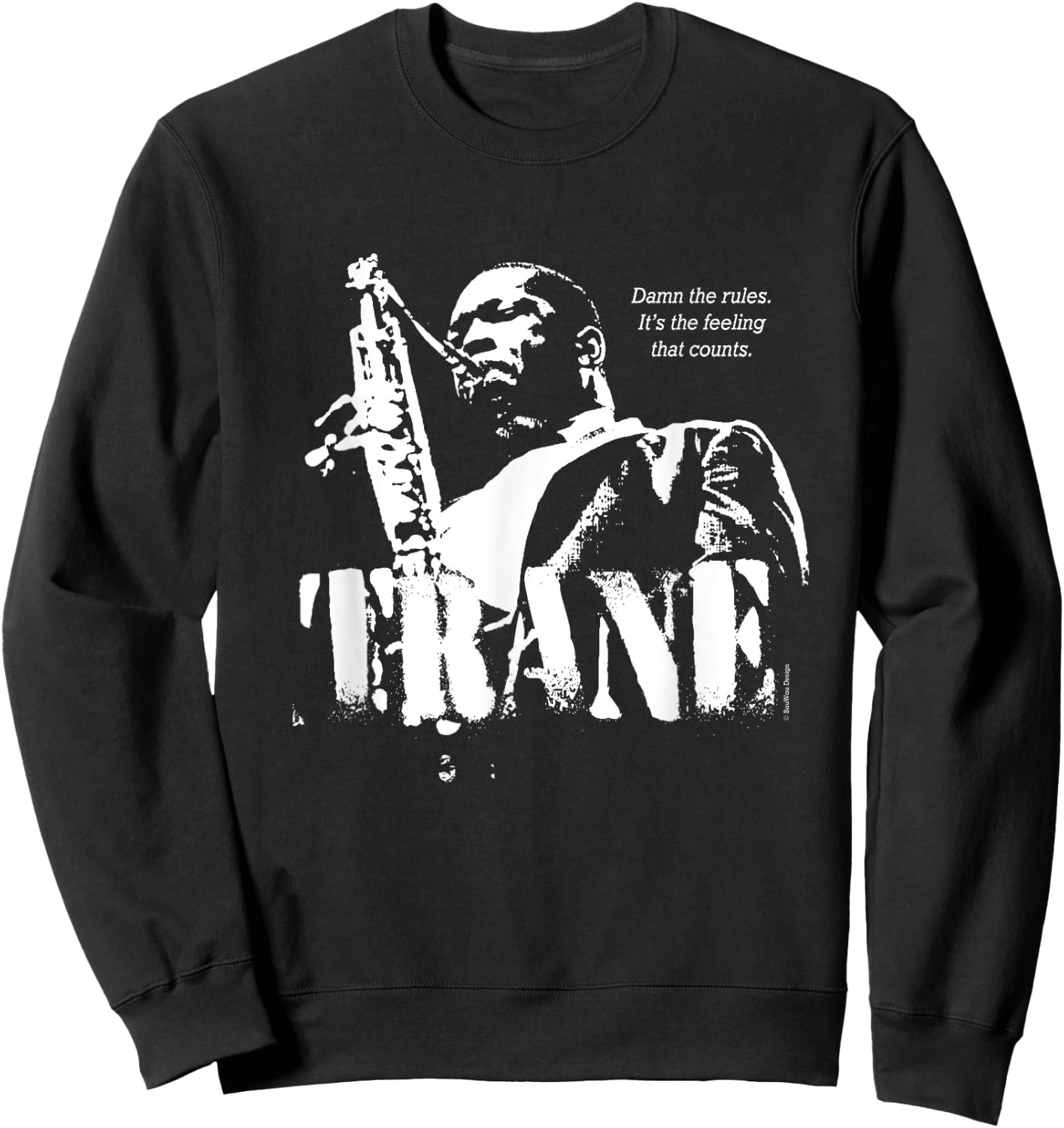 Coltrane Jazz Wisdom Saxophonist Musician (1-Color) Sweatshirt - Sweatshirt | Black
