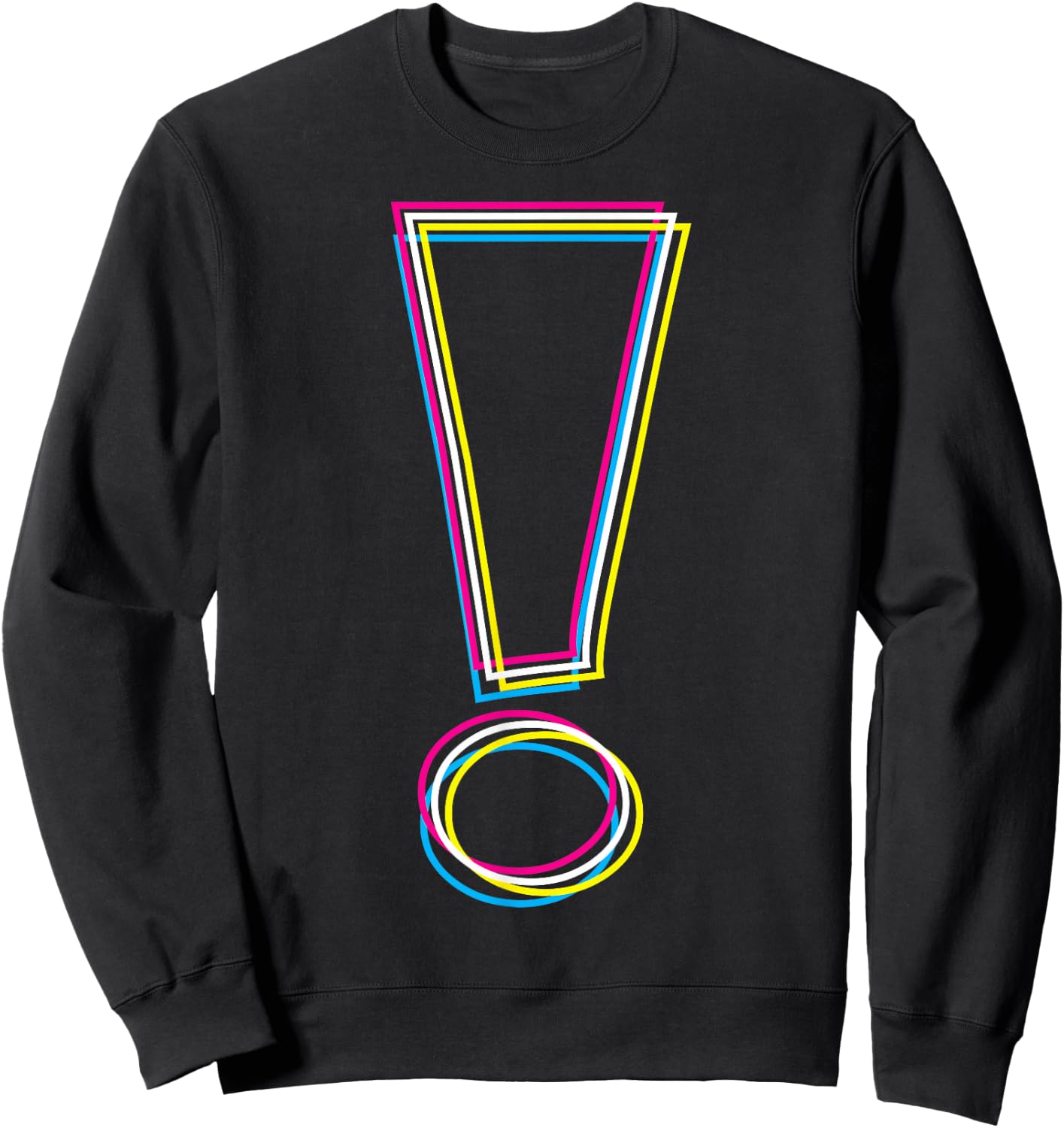 CMYK(W) Graphic Exclamation Point Sweatshirt - Sweatshirt | Black