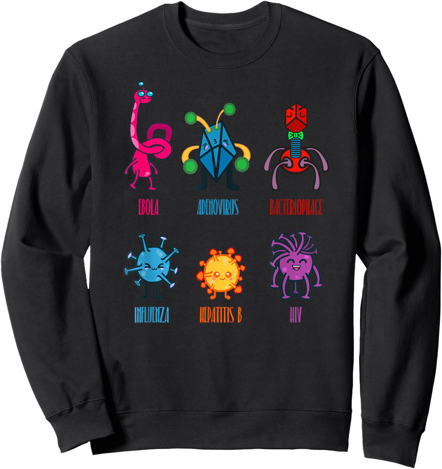 Cute Virus for Virologists Sweatshirt - Sweatshirt | Black