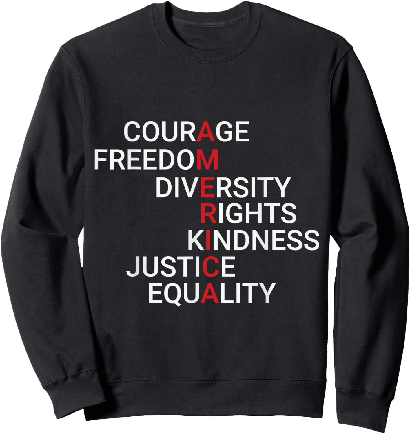 Check out my USA Shirts America Courage Freedom Rights Justice Sweatshirt - Sweatshirt | Black