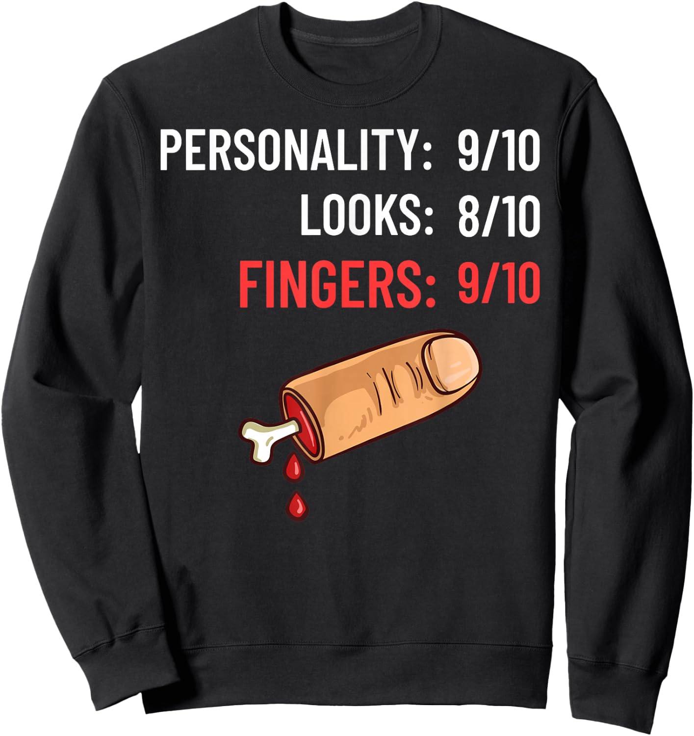 Missing Finger Prosthetic Amputation Recovery Sweatshirt - Sweatshirt | Black