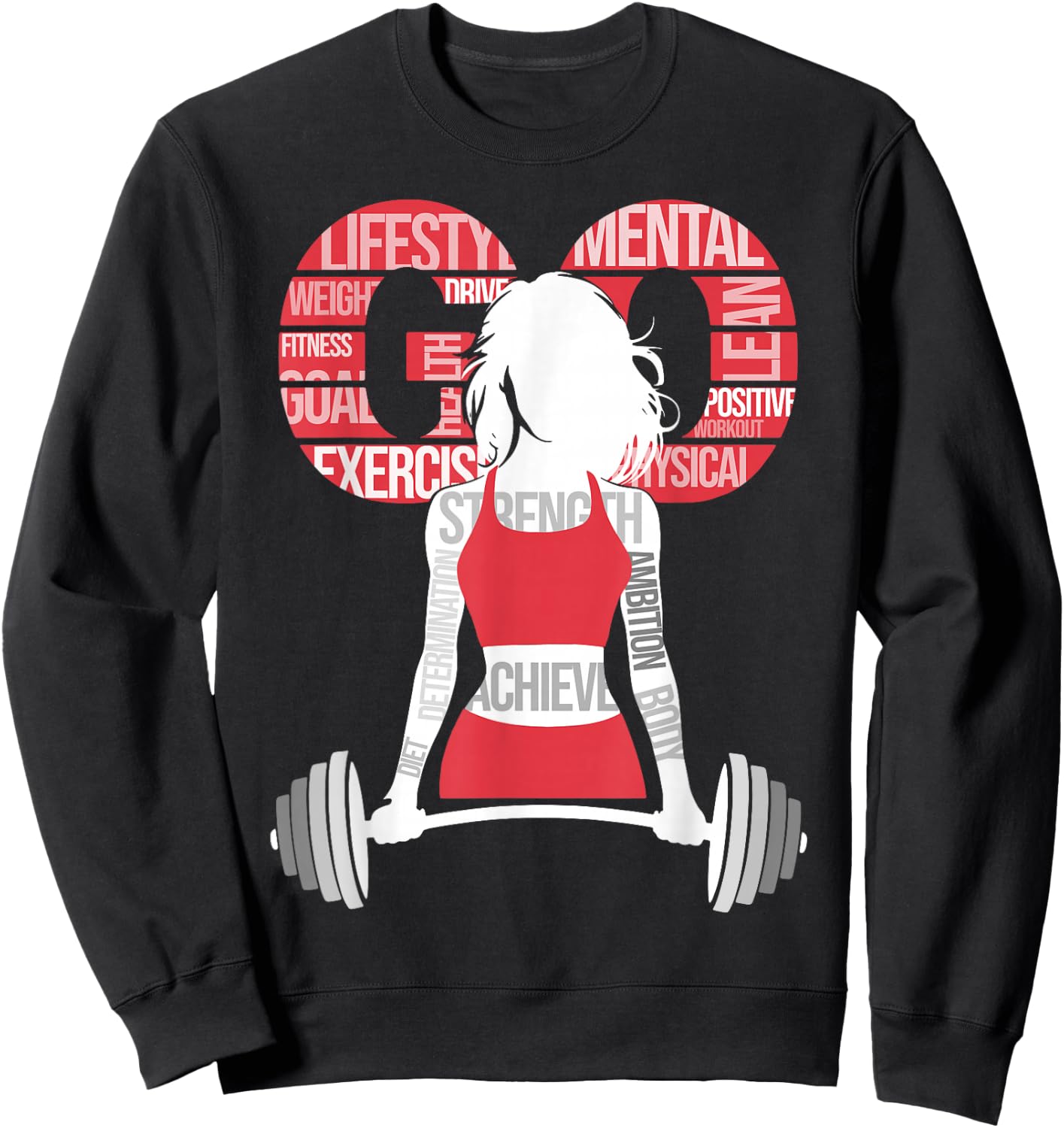 Women Workout With Sayings Gym Motivation Quote Gym Girls Sweatshirt - Sweatshirt | Black