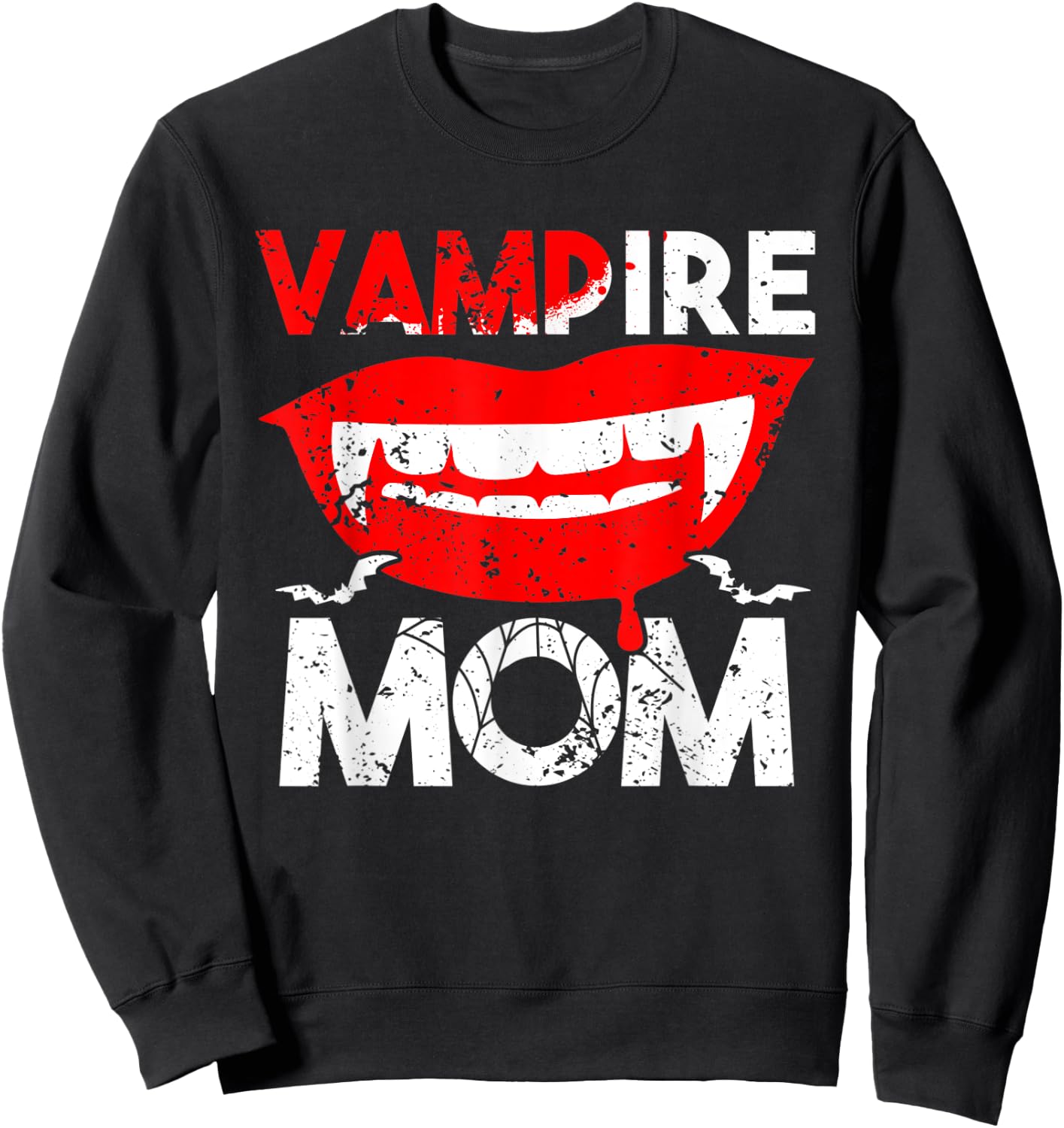 Vampire Mom Scary Halloween Mother Halloween Family Party Sweatshirt - Sweatshirt | Black
