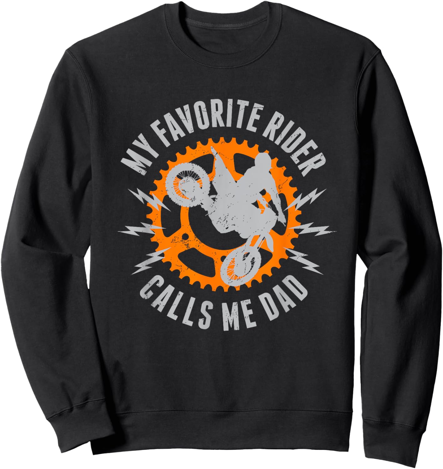 Moto Dad My favorite rider calls me dad Sweatshirt - Sweatshirt | Black