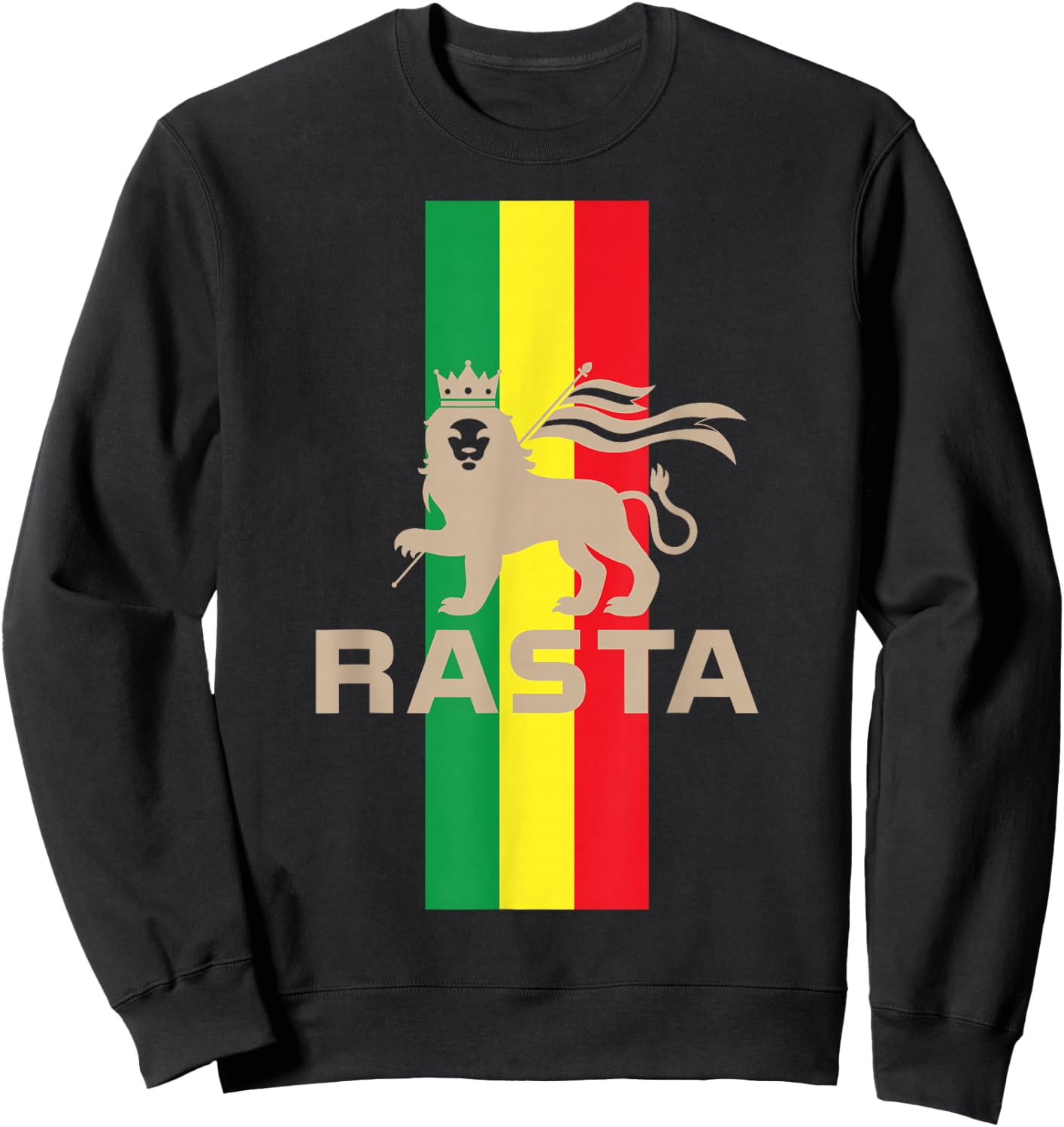 Lion of Judah Judah Rasta Rastafari Reggae Sweatshirt - Sweatshirt | Black