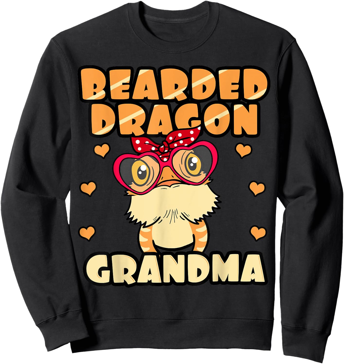 Bearded Dragon Grandma Pogona Reptile Grandma Mother's Day Sweatshirt - Sweatshirt | Black