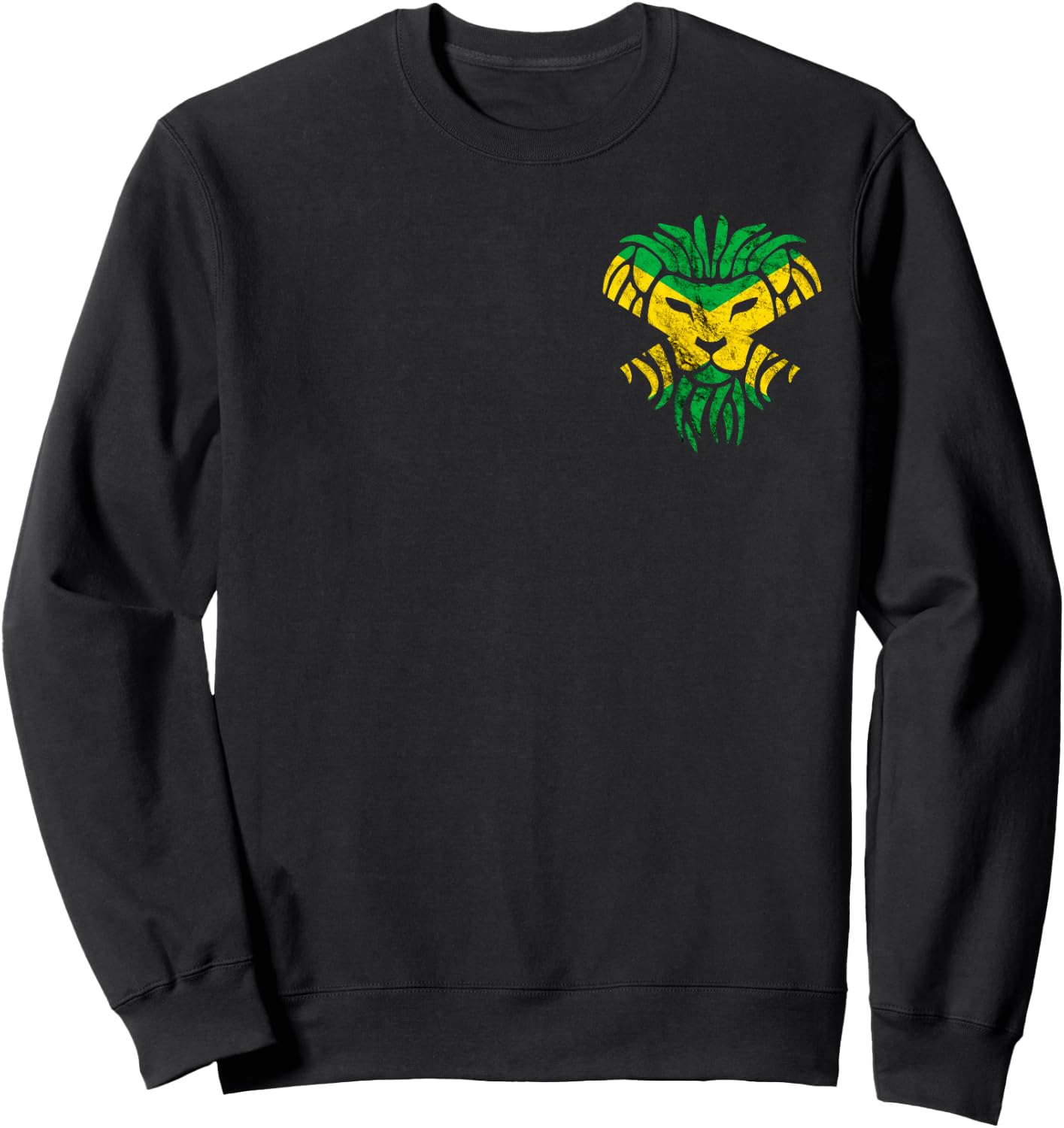 Jamaica Jamaican Roots Flag Tropical Lion Head Proud Sweatshirt - Sweatshirt | Black