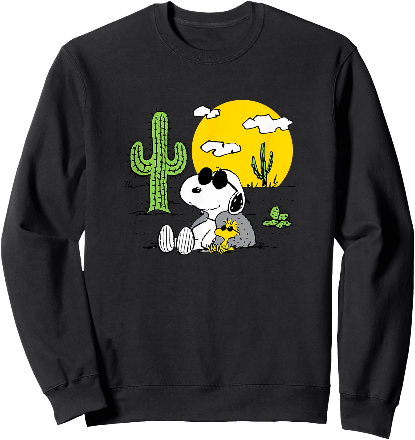 Peanuts - Summer - Snoopy & Woodstock Desert Sweatshirt - Sweatshirt | Black