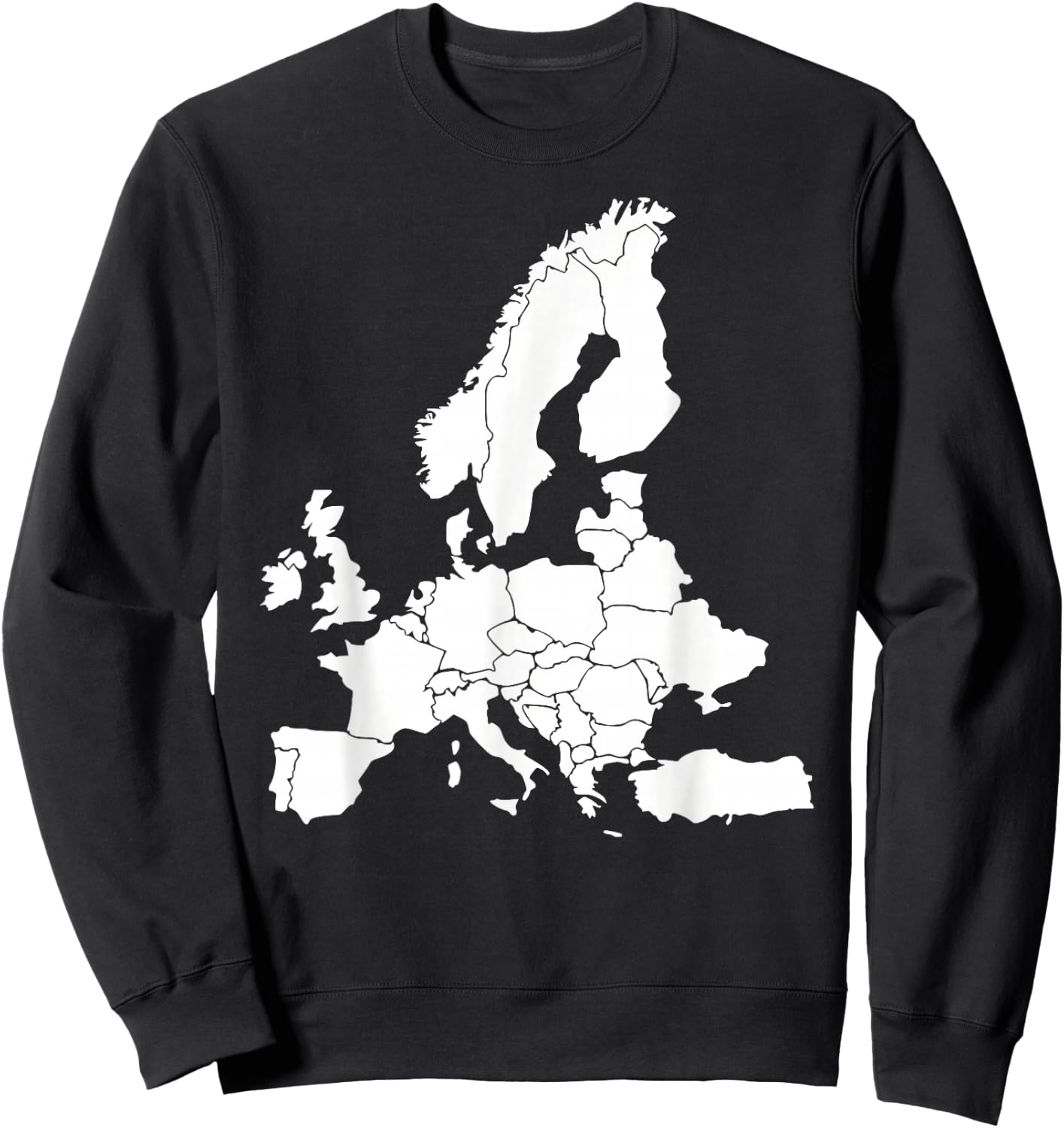 Europe map Sweatshirt - Sweatshirt | Black