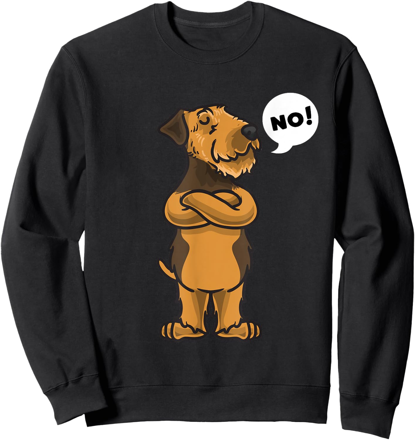 Stubborn Airedale Terrier Dog Women Girls Kids Sweatshirt - Sweatshirt | Black