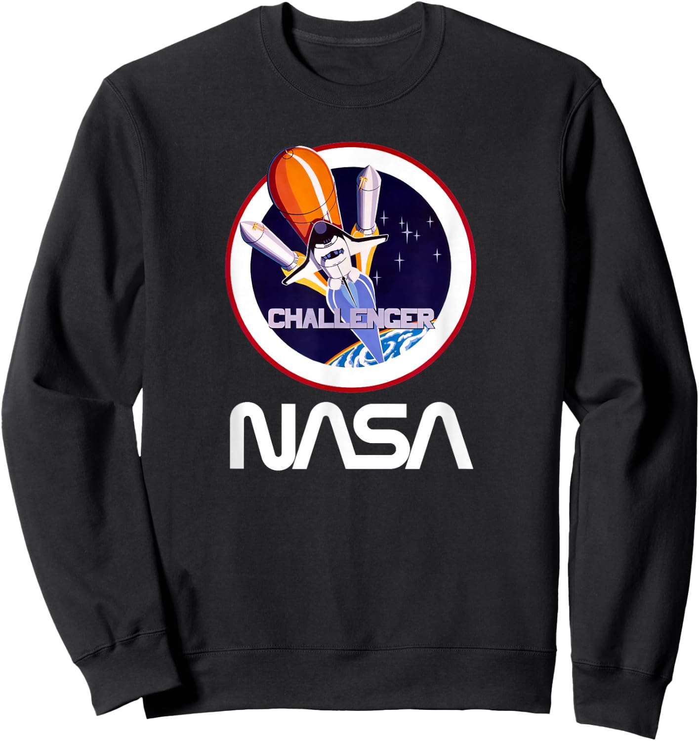 NASA Space Shuttle Challenger crew logo Sweatshirt - Sweatshirt | Black