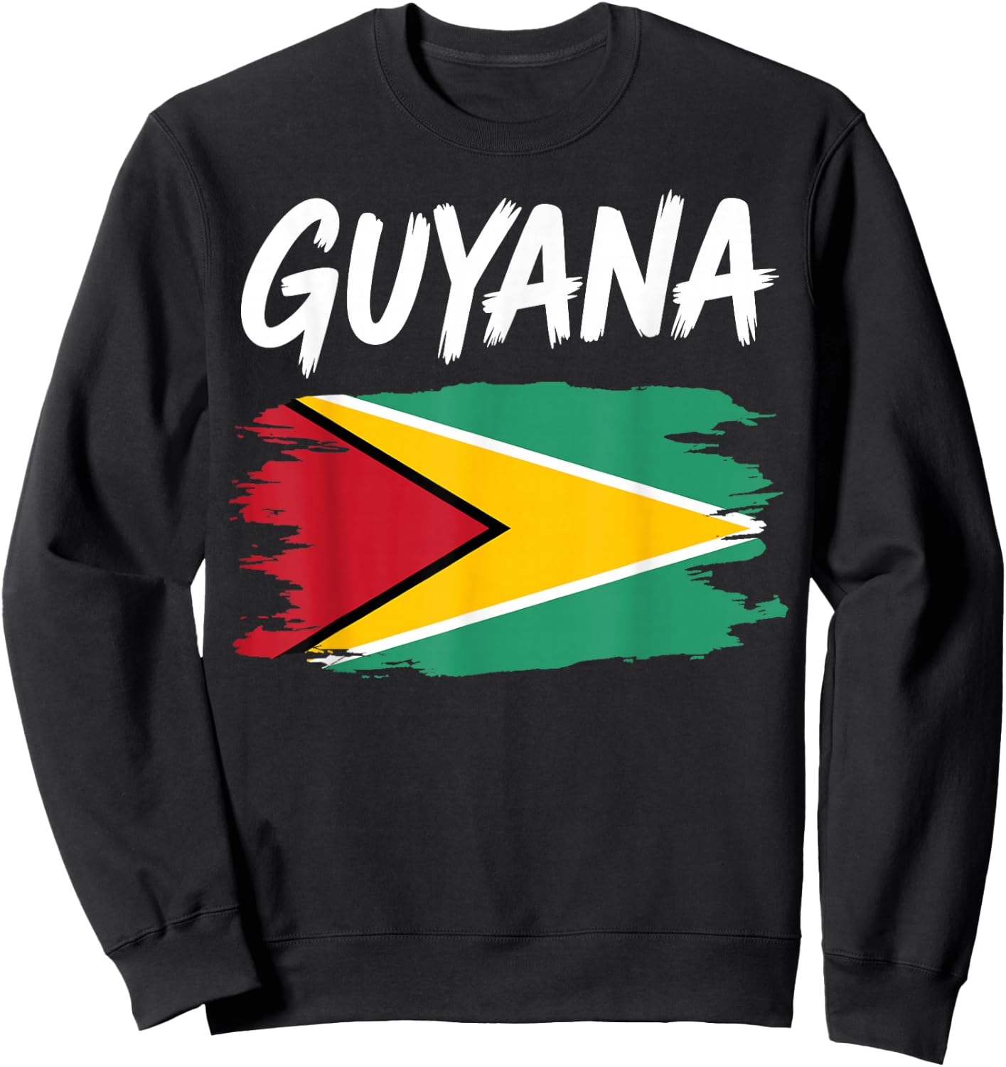 Guyana Flag Outfit Idea & Guyanese Themed Sweatshirt - Sweatshirt | Black